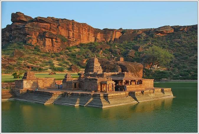 The Bhutanatha temple on the lake at Badami